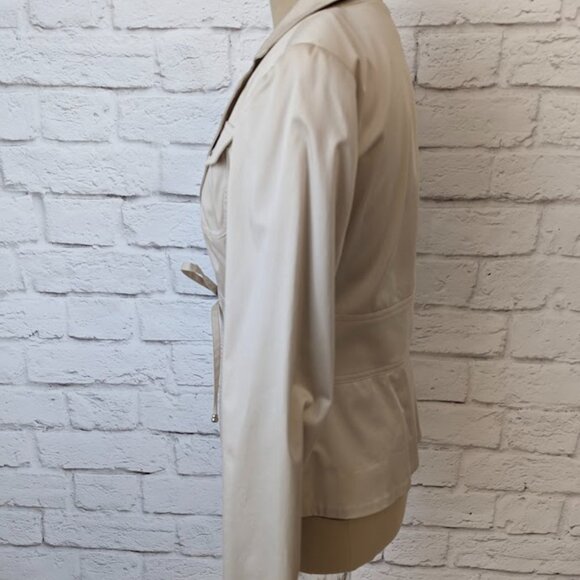 Classy Tan Spring Blazer Jacket by CACHE - Size 2 - Picture 4 of 13